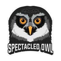 Owl face vector illustration design, perfect for t shirt design and mascot logo