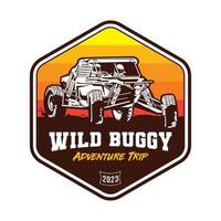 Wild Buggy extreme adventure vector illustration logo, perfect for tours and racing event logo also t shirt design