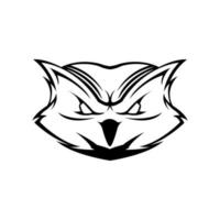 Owl Face Symbol Illustration Design vector