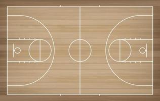 Basketball field for background. Top view of basketball court with line pattern area. Vector. vector