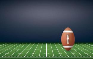 Football ball on football field stadium background. With perspective line pattern. Vector. vector