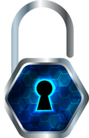 Modern Technology Padlock Crop-out png