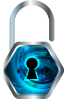 Modern Technology Padlock Crop-out png