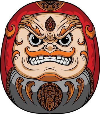 vector japanese daruma character red color 21768042 Vector Art at Vecteezy