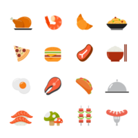 Food color icon set png