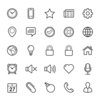 Set of Outline stroke General icon png