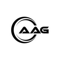 aag letra logo diseño en ilustración. vector logo, caligrafía diseños para logo, póster, invitación, etc.