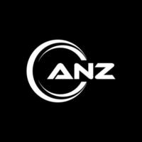 ANZ letter logo design in illustration. Vector logo, calligraphy designs for logo, Poster, Invitation, etc.