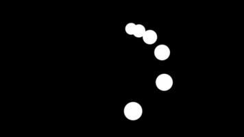 Caricamento in corso cerchio animazione su nero trasparente sfondo con alfa canale, elemento animazione per ragnatela interfaccia o applicazione interfaccia e Di più, ricerca, in aggiornamento, e il buffering cerchio icona. video