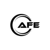 AFE letter logo design in illustration. Vector logo, calligraphy designs for logo, Poster, Invitation, etc.