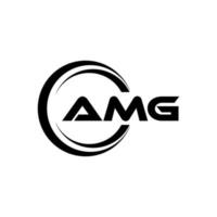 AMG letter logo design in illustration. Vector logo, calligraphy designs for logo, Poster, Invitation, etc.
