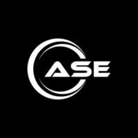 ASE letter logo design in illustration. Vector logo, calligraphy designs for logo, Poster, Invitation, etc.