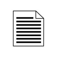 Paper document file isolated icon. vector