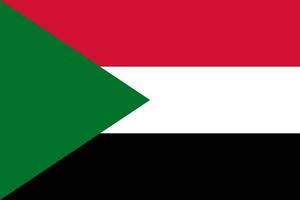 The national flag of Sudan, a symbol of the country and its people. vector