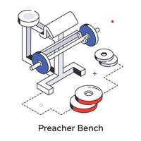 Trendy Preacher Bench vector