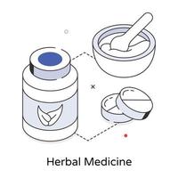 Trendy Herbal Medicine vector