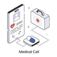 Trendy Medical Call vector