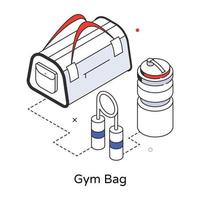 bolsa de gimnasio de moda vector