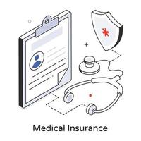 Trendy Medical Insurance vector