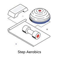 Trendy Step Aerobics vector