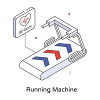 Trendy Running Machine vector
