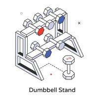 Trendy Dumbbell Stand vector