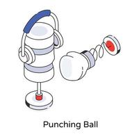 Trendy Punching Ball vector