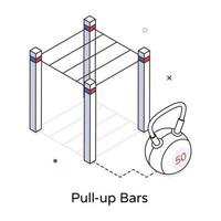 Pull Up Bars vector