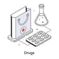 conceptos de drogas de moda vector