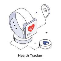 Trendy Health Tracker vector