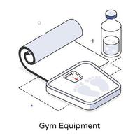 Trendy Gym Equipment vector