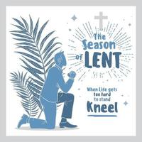 Lent Season, Holy Week and Good Friday Concepts vector