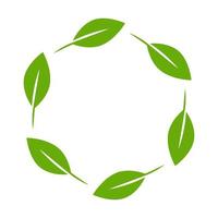 reuse green energy icon vector leaf circular symbol power ecology sustainability concept for graphic design, logo, website, social media, mobile app, UI illustration.