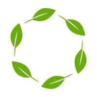 reuse green energy icon vector leaf circular symbol power ecology sustainability concept for graphic design, logo, website, social media, mobile app, UI illustration.