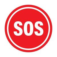 SOS distress signal icon vector for graphic design, logo, website, social media, mobile app, UI illustration