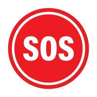 SOS distress signal icon vector for graphic design, logo, website, social media, mobile app, UI illustration