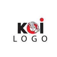 pez koi logo y símbolo imagen vectorial vector