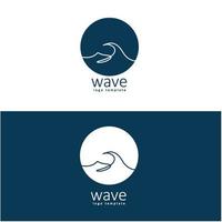 Wave beach vector illustration design logo