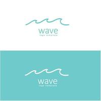 Wave beach vector illustration design logo