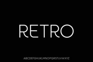 Minimal and clean retro font vector