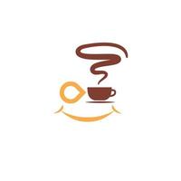 happy coffee a  brand, symbol, design, graphic, minimalist.logo vector