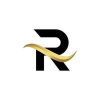 R gold brand, symbol, design, graphic, minimalist.logo vector