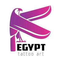 Egipto tatuaje Arte marca, símbolo, diseño, gráfico, minimalista.logo vector