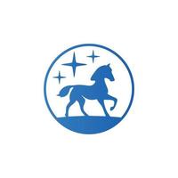 caballo silueta, caballo logo ecuestre deporte logo símbolo estrella logo moderno corporativo, resumen letra logo vector