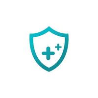 Shield plus brand, symbol, design, graphic, minimalist.logo vector