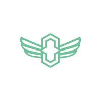 icon for players logo with zero wings design, graphic, minimalist.logo vector