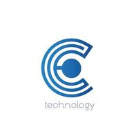 C tecnología logo marca, símbolo, diseño, gráfico, minimalista.logo vector