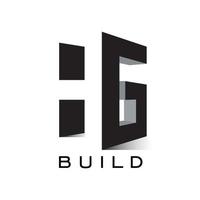 hg build brand, symbol, design, graphic, minimalist.logo vector