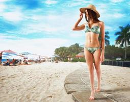 Summer beach girl photo