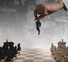 Chess and businessman photo